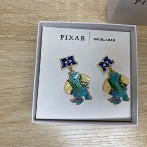 Pixar BaubleBar Sully from Monster University Earrings with Vibrant Design